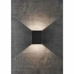 Luminaires Nordlux Applique murale d'extérieur Nordlux FOLD LED Noir, 2 lumières