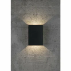 Luminaires Nordlux Applique murale d'extérieur Nordlux FOLD LED Noir, 2 lumières