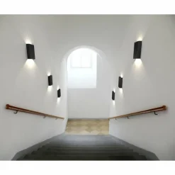 Luminaires Nordlux Applique murale d'extérieur Nordlux FOLD LED Noir, 2 lumières