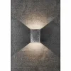 Luminaires Nordlux Applique murale d'extérieur Nordlux FOLD LED Acier brossé, 2 lumières