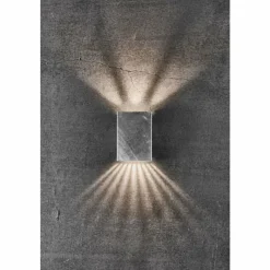 Luminaires Nordlux Applique murale d'extérieur Nordlux FOLD LED Acier brossé, 2 lumières