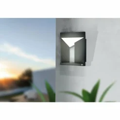 Luminaires Eglo Applique murale d'extérieur Eglo NEMBRO LED Noir, 1 lumière