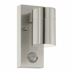 Luminaires Eglo Applique murale d'extérieur Eglo RIGA LED Acier inoxydable, 1 lumière, Détecteur de mouvement