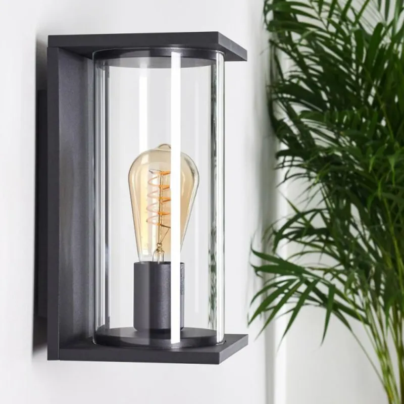 hofstein Applique murale d'extérieur Lesotho Noir, 1 lumière