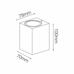KS Verlichting Applique murale d'extérieur Geo Blanc, 1 lumière