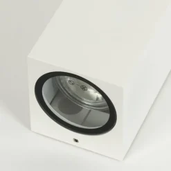 KS Verlichting Applique murale d'extérieur Geo Blanc, 2 lumières