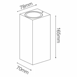 KS Verlichting Applique murale d'extérieur Geo Blanc, 2 lumières