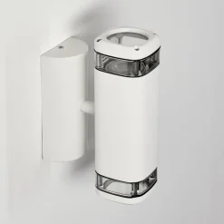 hofstein Applique murale d'extérieur Corneda Blanc, 2 lumières