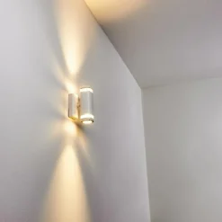 hofstein Applique murale d'extérieur Corneda Blanc, 2 lumières