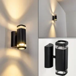 hofstein Applique murale d'extérieur Corneda Noir, 1 lumière