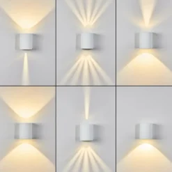 hofstein Applique murale d'extérieur Mora LED Blanc, 2 lumières