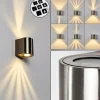 hofstein Applique murale d'extérieur Mora LED Acier inoxydable, 2 lumières