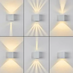 hofstein Applique murale d'extérieur Mora LED Blanc, 2 lumières