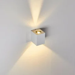 hofstein Applique murale d'extérieur Mora LED Blanc, 2 lumières