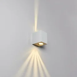 hofstein Applique murale d'extérieur Mora LED Blanc, 2 lumières