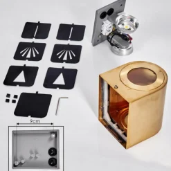 hofstein Applique murale d'extérieur Mora LED Laiton, 2 lumières