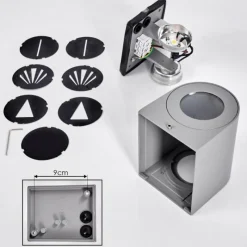 hofstein Applique murale d'extérieur Mora LED Gris, 2 lumières