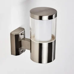 hofstein Applique murale d'extérieur Leon LED Nickel mat, 1 lumière