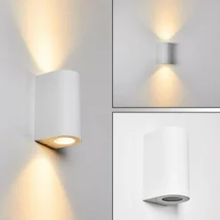 hofstein Applique murale d'extérieur Boda Blanc, 2 lumières