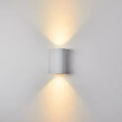 hofstein Applique murale d'extérieur Boda Blanc, 2 lumières