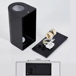 hofstein Applique murale d'extérieur Boda Noir, 2 lumières