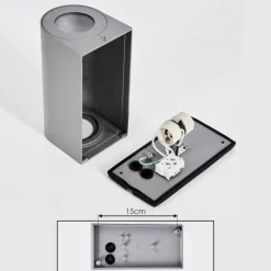 hofstein Applique murale d'extérieur Boda Gris, 2 lumières