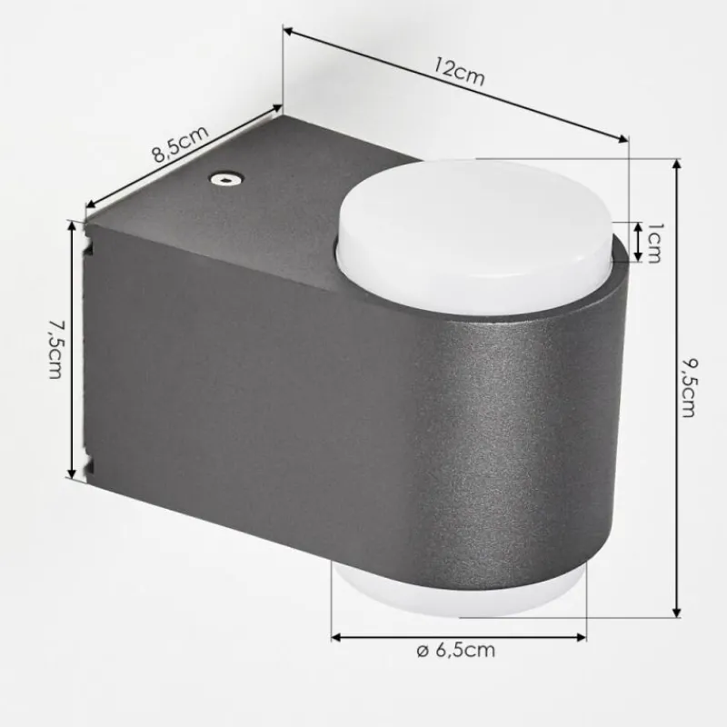 hofstein Applique murale d'extérieur Mapiu LED Anthracite, 2 lumières