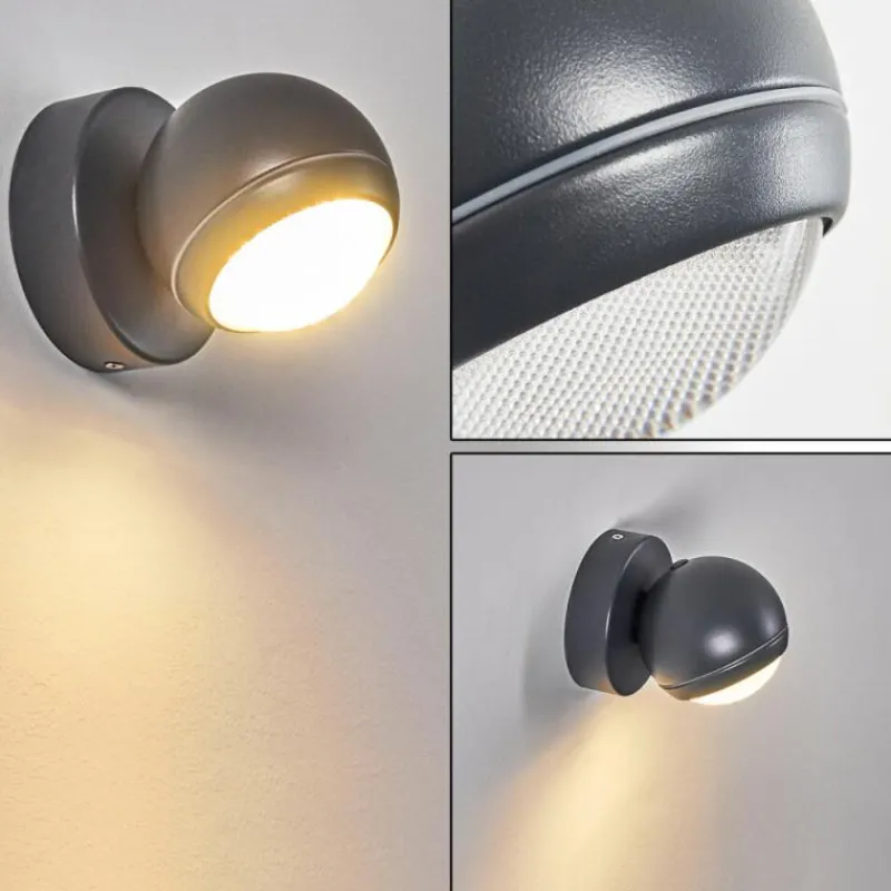 hofstein Applique murale d'extérieur Kapowai LED Anthracite, 1 lumière
