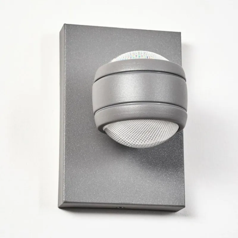 hofstein Applique murale d'extérieur Arsego LED Gris, 2 lumières