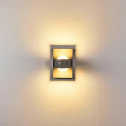 hofstein Applique murale d'extérieur Arsego LED Gris, 2 lumières