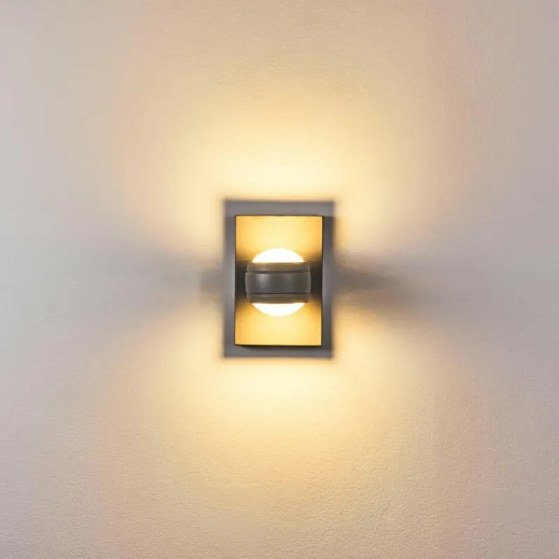 hofstein Applique murale d'extérieur Arsego LED Gris, 2 lumières