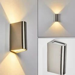 hofstein Applique murale d'extérieur Avena LED Acier inoxydable, 1 lumière