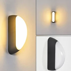 hofstein Applique murale d'extérieur Arvier LED Noir, 1 lumière