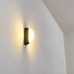 hofstein Applique murale d'extérieur Arvier LED Noir, 1 lumière