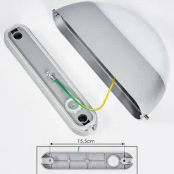 hofstein Applique murale d'extérieur Arvier LED Gris, 1 lumière