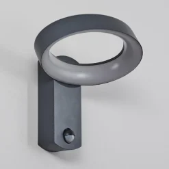 hofstein Applique murale d'extérieur Carinola LED Anthracite, 1 lumière, Détecteur de mouvement