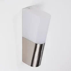 hofstein Applique murale d'extérieur Busalla LED Nickel mat, 1 lumière