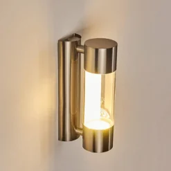 hofstein Applique murale d'extérieur Caivano LED Nickel mat, 1 lumière
