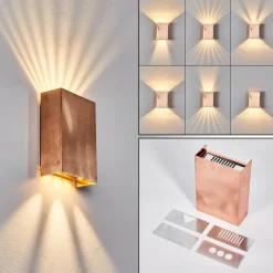 hofstein Applique murale d'extérieur Benin LED Cuivre, 1 lumière