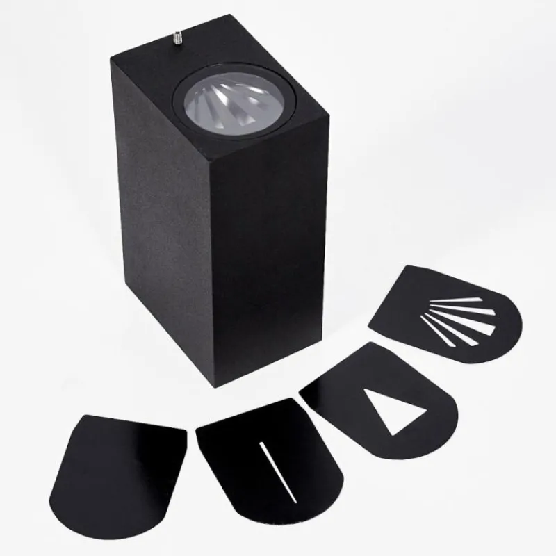 hofstein Applique murale d'extérieur Komoren LED Noir, 2 lumières