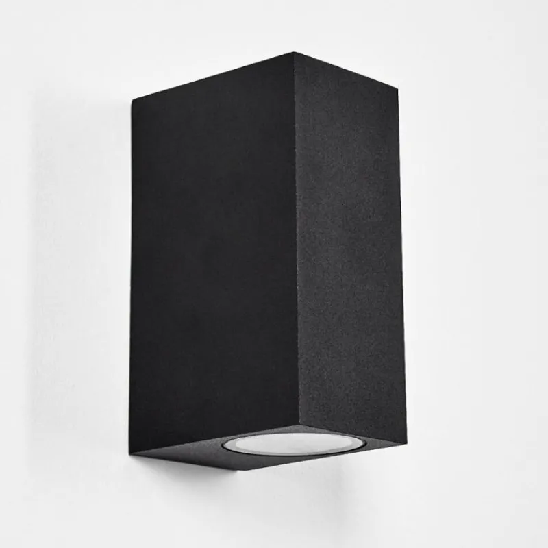 hofstein Applique murale d'extérieur Komoren LED Noir, 2 lumières