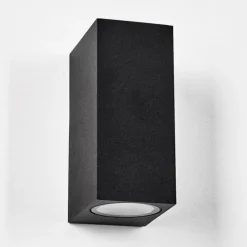 hofstein Applique murale d'extérieur Komoren LED Noir, 2 lumières