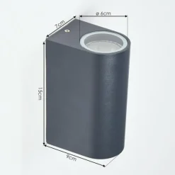 hofstein Applique murale d'extérieur Kingstown Anthracite, 2 lumières