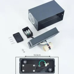 hofstein Applique murale d'extérieur Kingstown Anthracite, 2 lumières