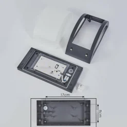hofstein Applique murale d'extérieur Pompeano LED Noir, 1 lumière