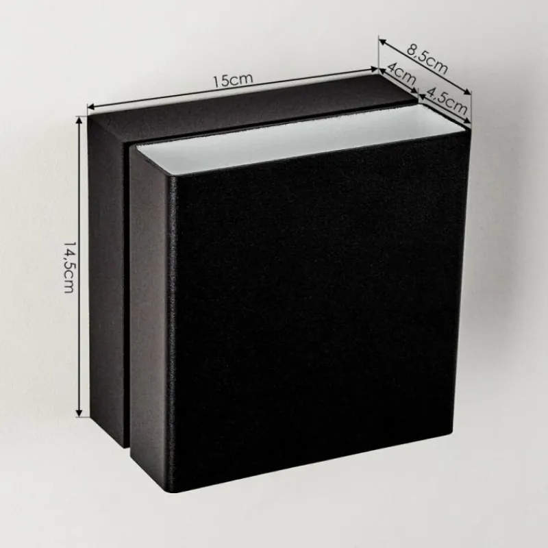 hofstein Applique murale d'extérieur Fontanile LED Noir, Blanc, 1 lumière