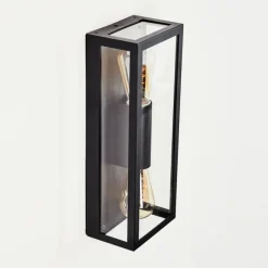 hofstein Applique murale d'extérieur Caudry Noir, 2 lumières