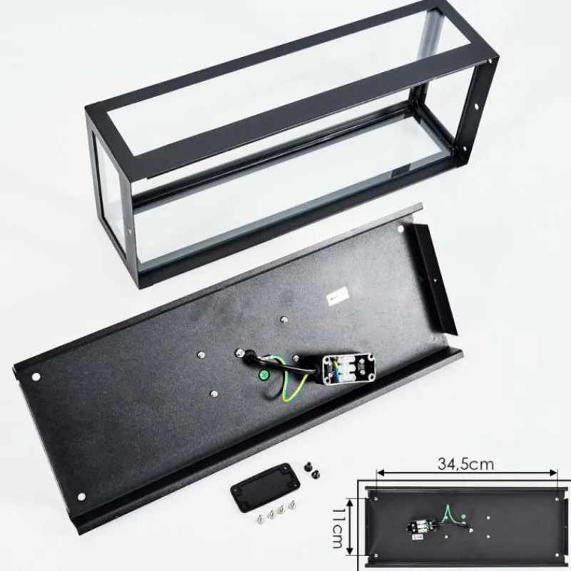 hofstein Applique murale d'extérieur Caudry Noir, 2 lumières