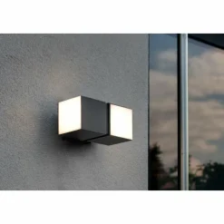 Luminaires Lutec Applique murale d'extérieur Lutec CUBA LED Noir, 2 lumières
