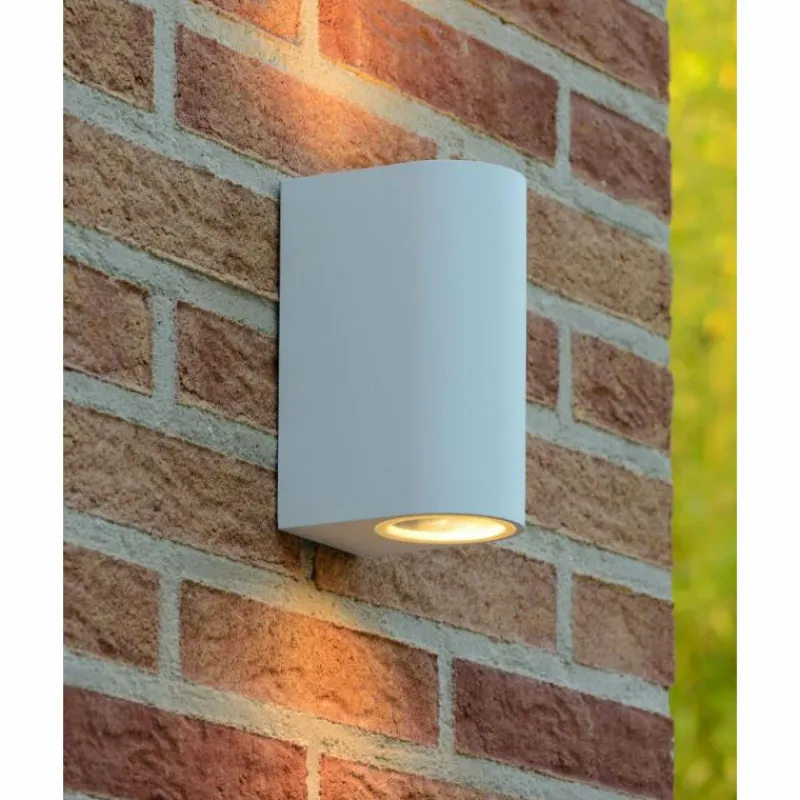 Luminaires Lucide Applique murale d'extérieur Lucide ZARO Blanc, 2 lumières